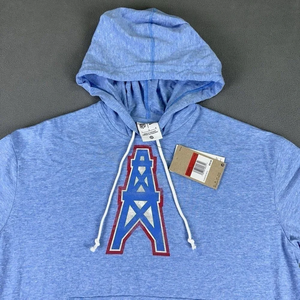Houston Oilers‎ Nike Hoodie Womens Large Baby Blue Soft Fleece New